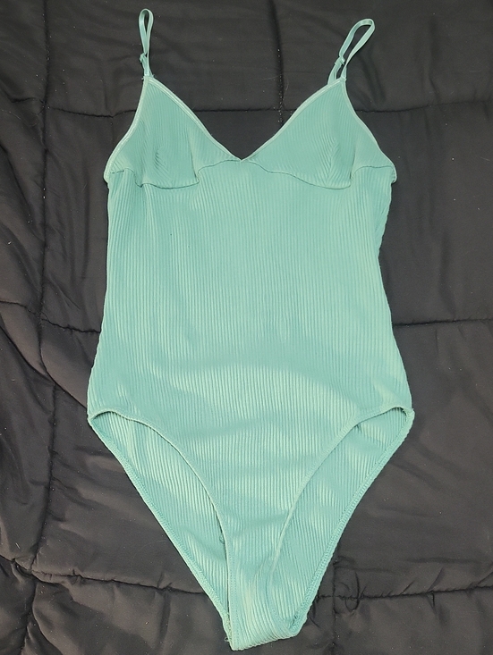 Golden by TNA Tops - Golden by Tna Medium Mint Green Ribbed Cami Bodysuit